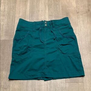 Womens Athleta‎ Green Drawstring Mini Skirt